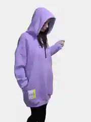 Сиреневый худи на флисе