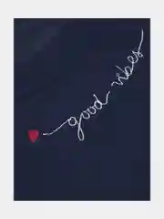 Темно-синий женская футболка Good vibes, 100% хлопок
