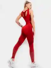 Красный спортивный женский костюм для фитнеса