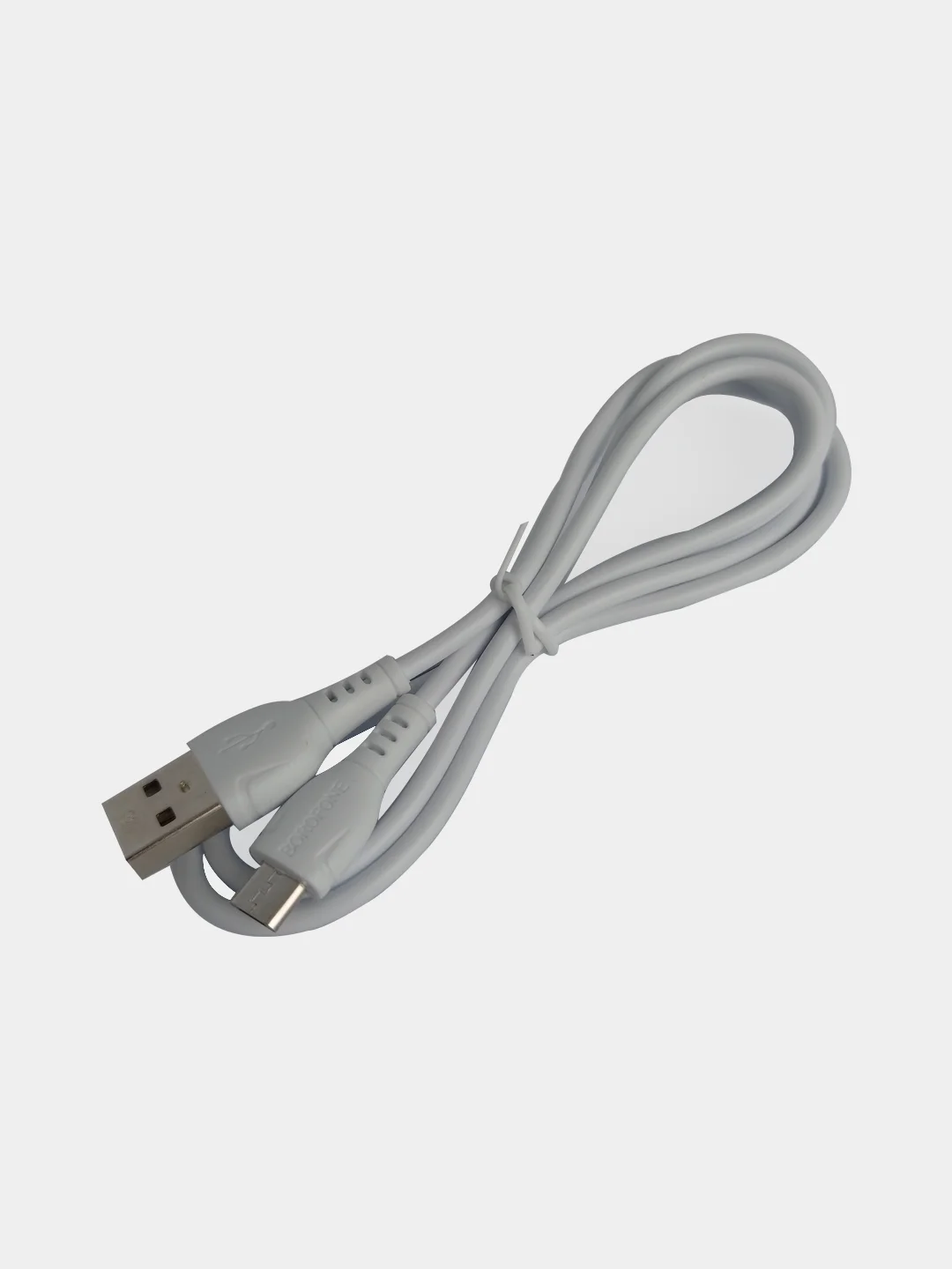 Белый кабель зарядный Borofone (до 3A, Type-C, MicroUSB, Lightning для Android и iPhone)