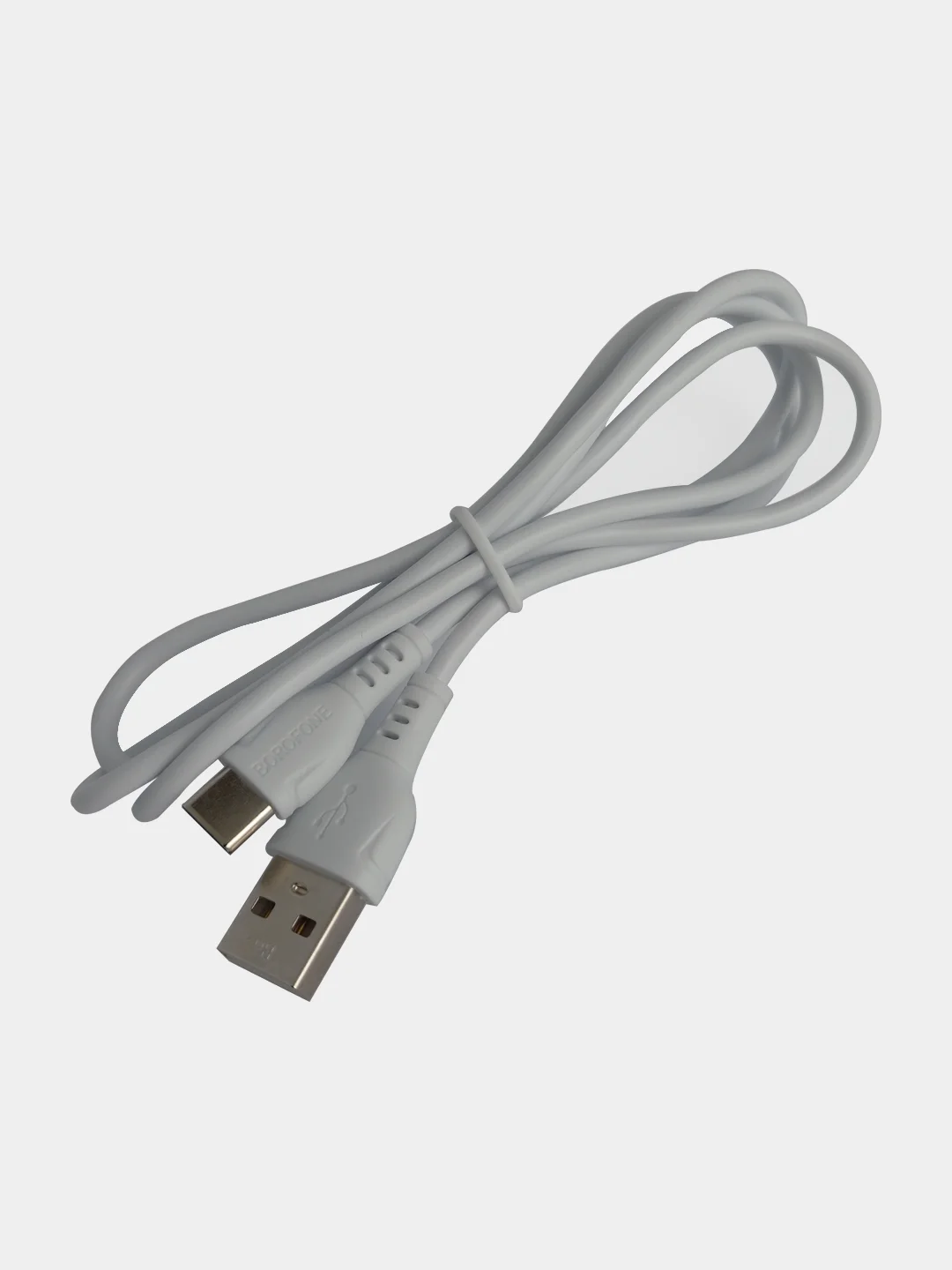 Белый кабель зарядный Borofone (до 3A, Type-C, MicroUSB, Lightning для Android и iPhone)