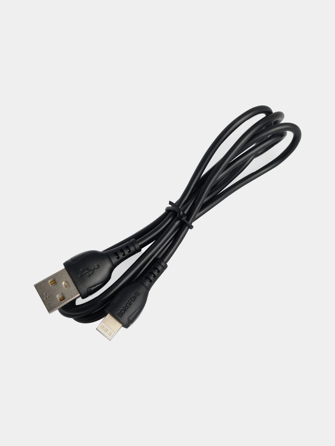 Черный кабель зарядный Borofone (до 3A, Type-C, MicroUSB, Lightning для Android и iPhone)