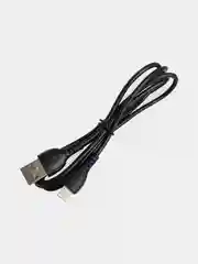 Черный кабель зарядный Borofone (до 3A, Type-C, MicroUSB, Lightning для Android и iPhone)