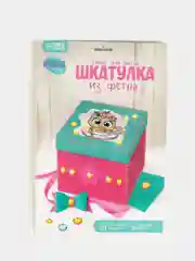 Красный набор для создания шкатулки из фетра