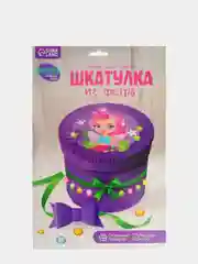 Фиолетовый набор для создания шкатулки из фетра