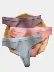 Белый женские трусы стринги, хлопок