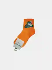 Оранжевый носки с принтом "Том и Джерри" (Tom & Jerry), длинные, высокие