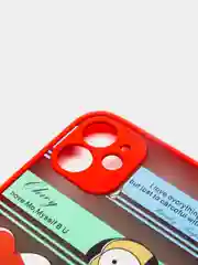 Красный чехол для айфон (iPhone) 11 / 12 / 13 Pro Max про макс пластиковый с принтом