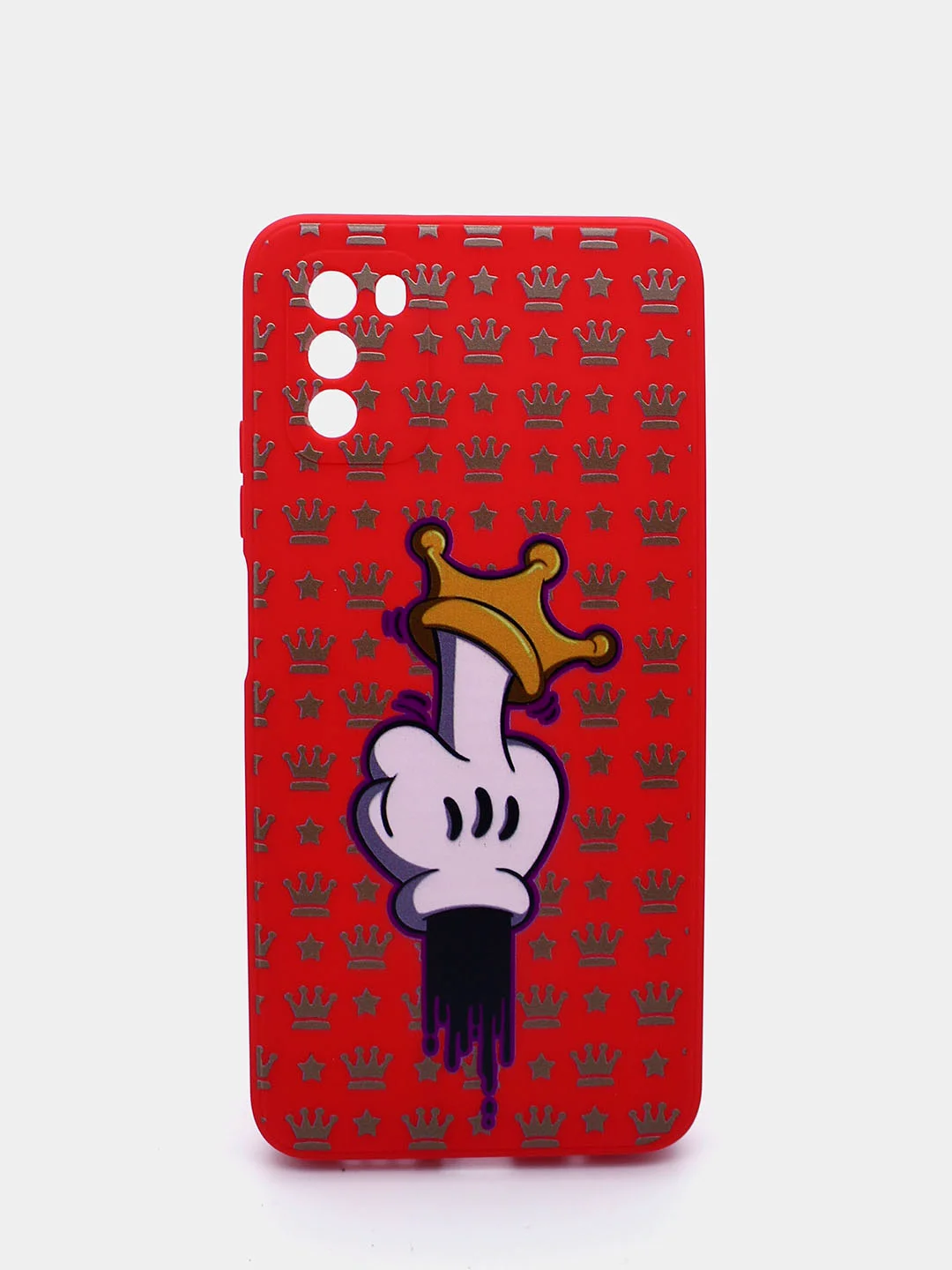 Серебряный чехол силиконовый с принтом Xiaomi Poco M3