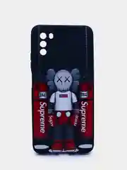 Серый чехол силиконовый с принтом Xiaomi Poco M3