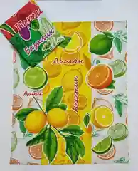 Светло-оранжевый вафельное полотенце для кухни, набор 3 штуки, 45х60 см, на День Рождения
