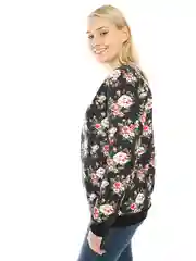 Черный milena21 Свитшот женский "Роза" с начёсом, толстовка утеплённая