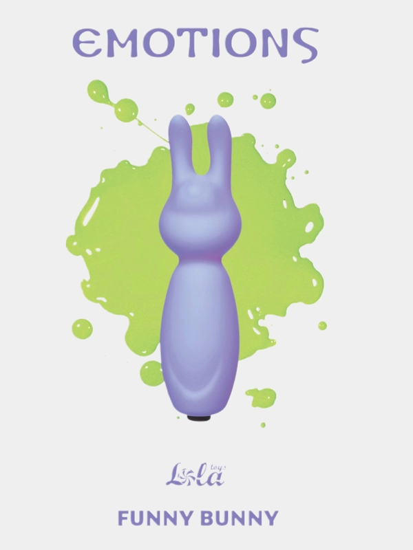 Фиолетовый мини-вибратор с ушками Emotions Funny Bunny Lavender