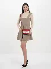 Сумка женская, регулируемый ремень, цвет бордовый