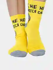Багровый носки женские высокие с принтом