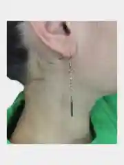 Серебряный серьги с цепочкой