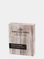 Черный кабель зарядки подарочный Remax KING DATA CABLE RC-063m в деревяной упаковке