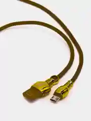 Золотой кабель зарядки подарочный Remax KING DATA CABLE RC-063m в деревяной упаковке