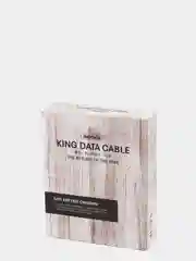 Золотой кабель зарядки подарочный Remax KING DATA CABLE RC-063m в деревяной упаковке