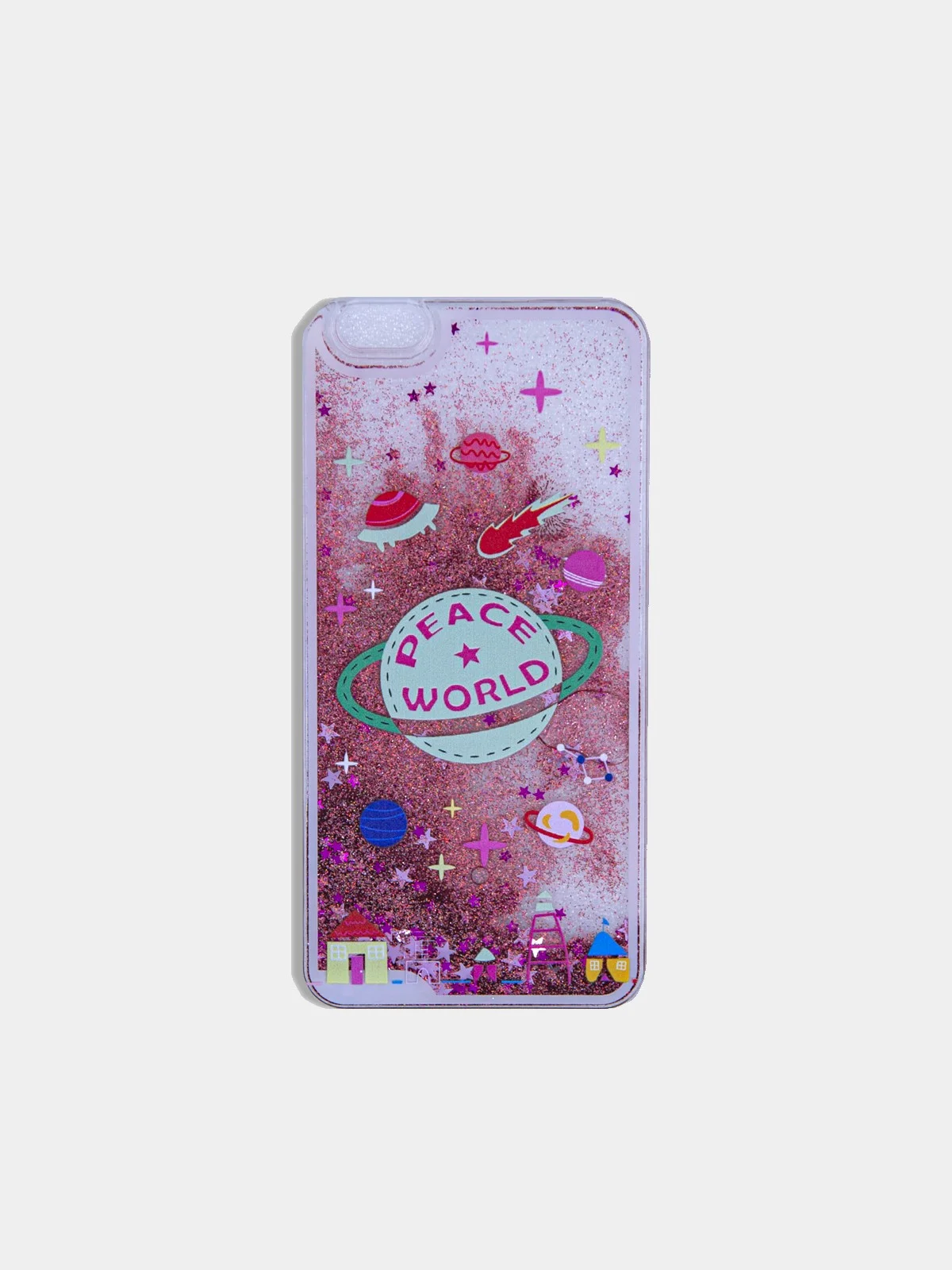 Красный чехол для iPhone 6/6 Plus, 7-8/7-8 Plus "Блёстки"