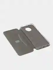 Серебряный чехол книжка для Xiaomi Redmi Note 9T