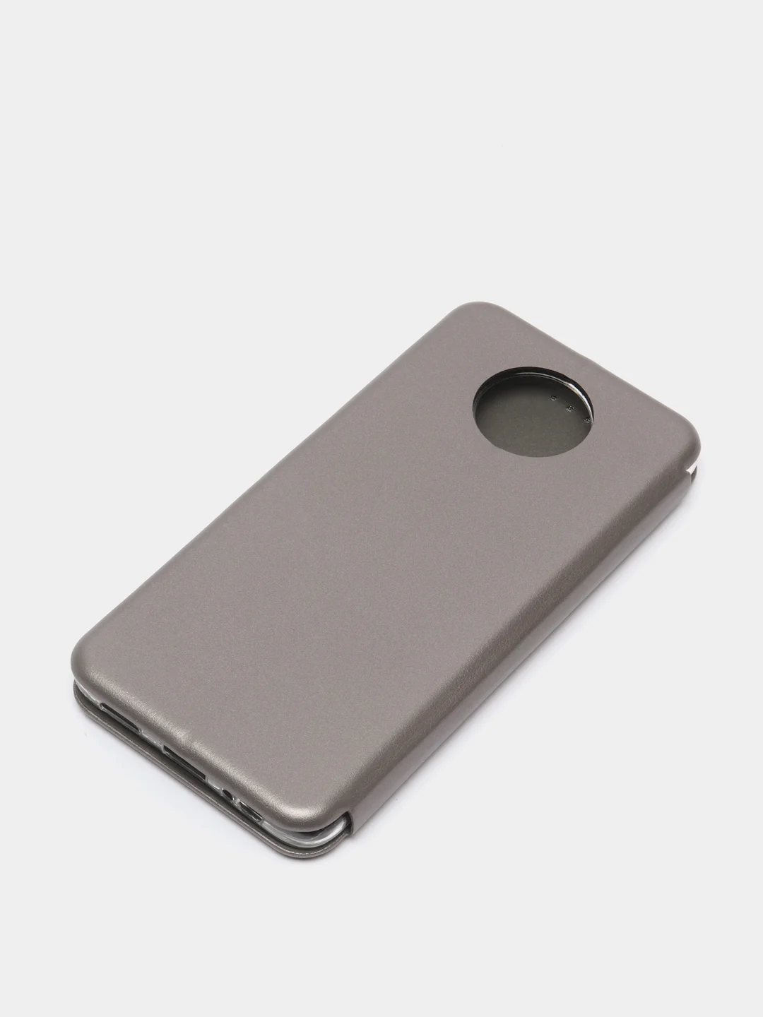 Серебряный чехол книжка для Xiaomi Redmi Note 9T