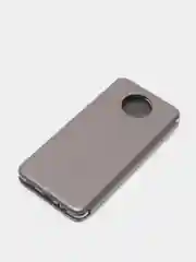 Серебряный чехол книжка для Xiaomi Redmi Note 9T