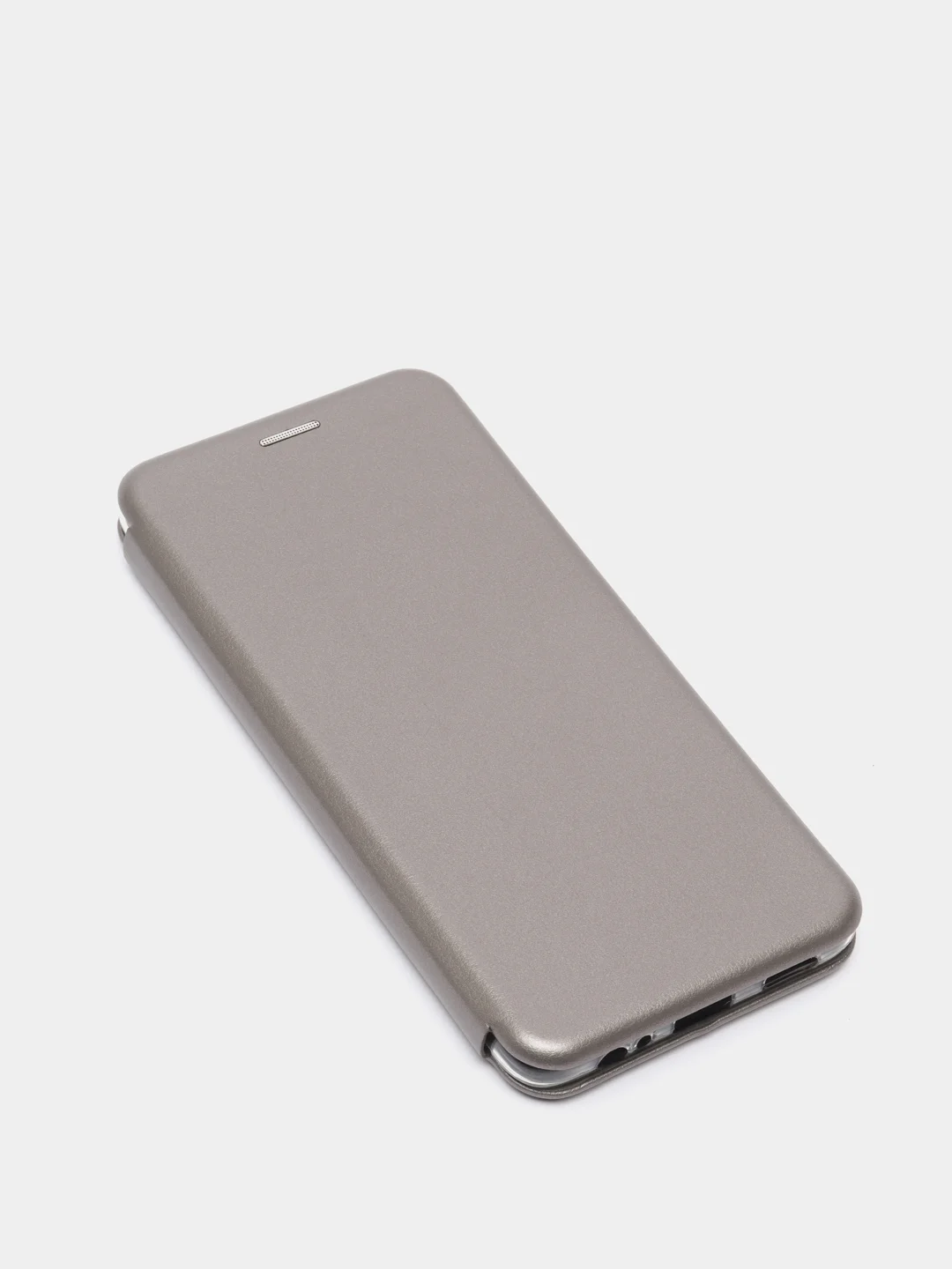 Серебряный чехол книжка для Xiaomi Redmi Note 9T