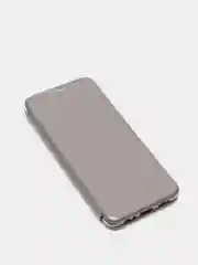 Серебряный чехол книжка для Xiaomi Redmi Note 9T