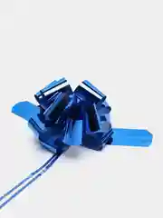 Синий бант "Шар", 15 см