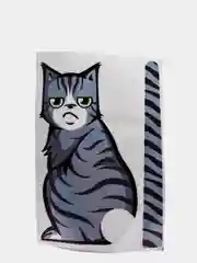 Серый наклейка на дворник авто "Кошачий хвост"