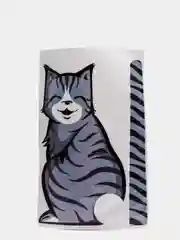 Серый наклейка на дворник авто "Кошачий хвост"