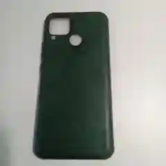 Зеленый чехол Realme C21Y под кожу, с защитой камеры