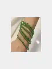 Зеленый бусины с гранями "Рондель"