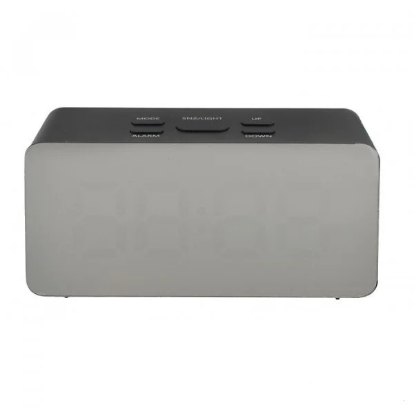 Белый часы зеркальные электронные настольные DS- 3658L зеленый/красный/белый свет