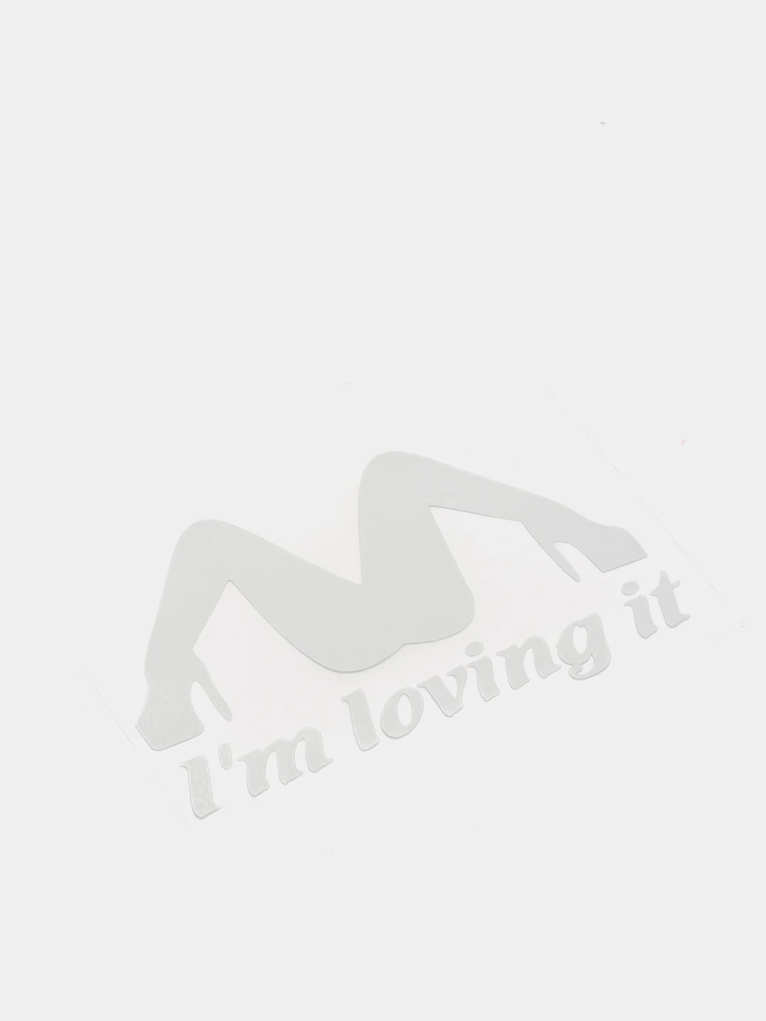 Белый наклейка на авто "I am loving it"