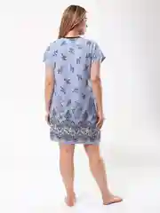 Голубой milena21 Туника "ADELINA ", домашнее платье, большие размеры