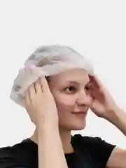 Прозрачный шапочки полиэтиленовые, одноразовые, для душа, 50 штук
