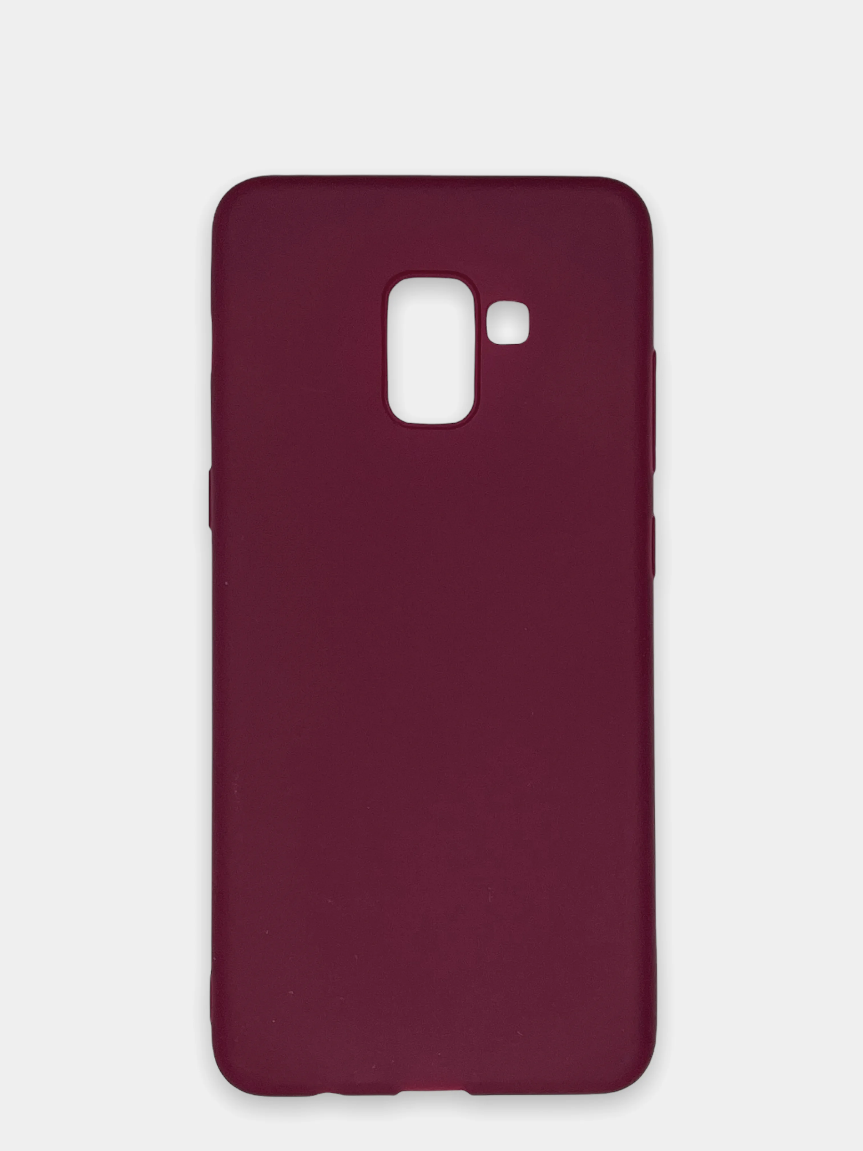 Бордовый чехол Samsung Galaxy A8+ (A8 Plus) (SM-A730F), Галакси А8+, силиконовый цветной матовый