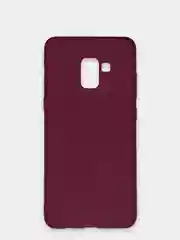 Бордовый чехол Samsung Galaxy A8+ (A8 Plus) (SM-A730F), Галакси А8+, силиконовый цветной матовый