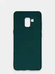 Зеленый чехол Samsung Galaxy A8+ (A8 Plus) (SM-A730F), Галакси А8+, силиконовый цветной матовый