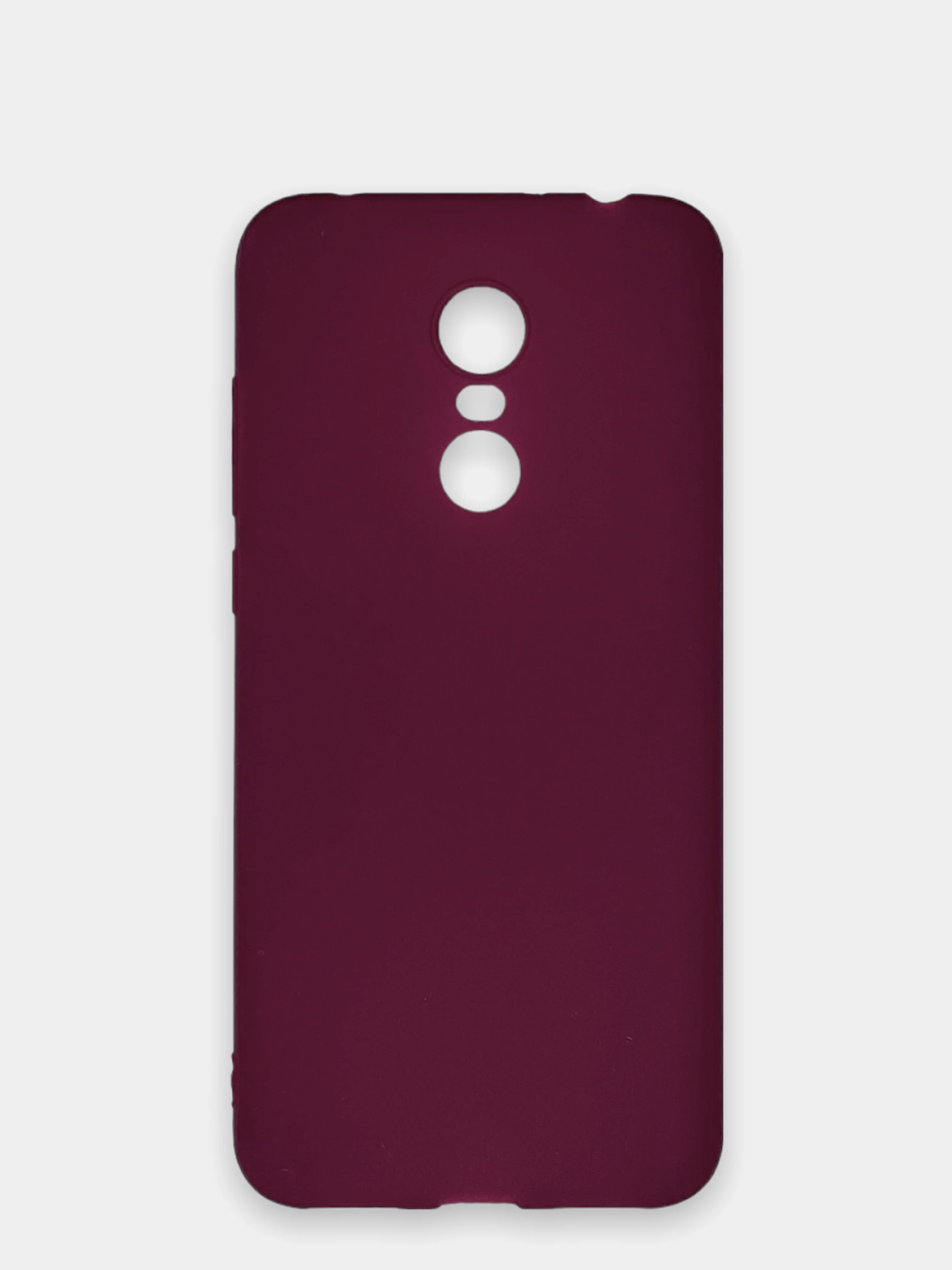 Бордовый чехол для Xiaomi Redmi 5 Plus (Сяоми Редми 5 Плюс), силиконовый, цветной, матовый