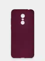 Бордовый чехол для Xiaomi Redmi 5 Plus (Сяоми Редми 5 Плюс), силиконовый, цветной, матовый