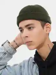 Хаки шапка-бини унисекс, 11 цветов