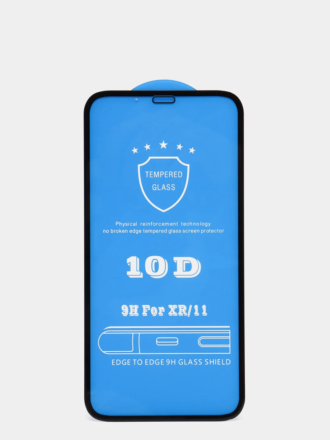 Черный защитное стекло для iPhone (10D)