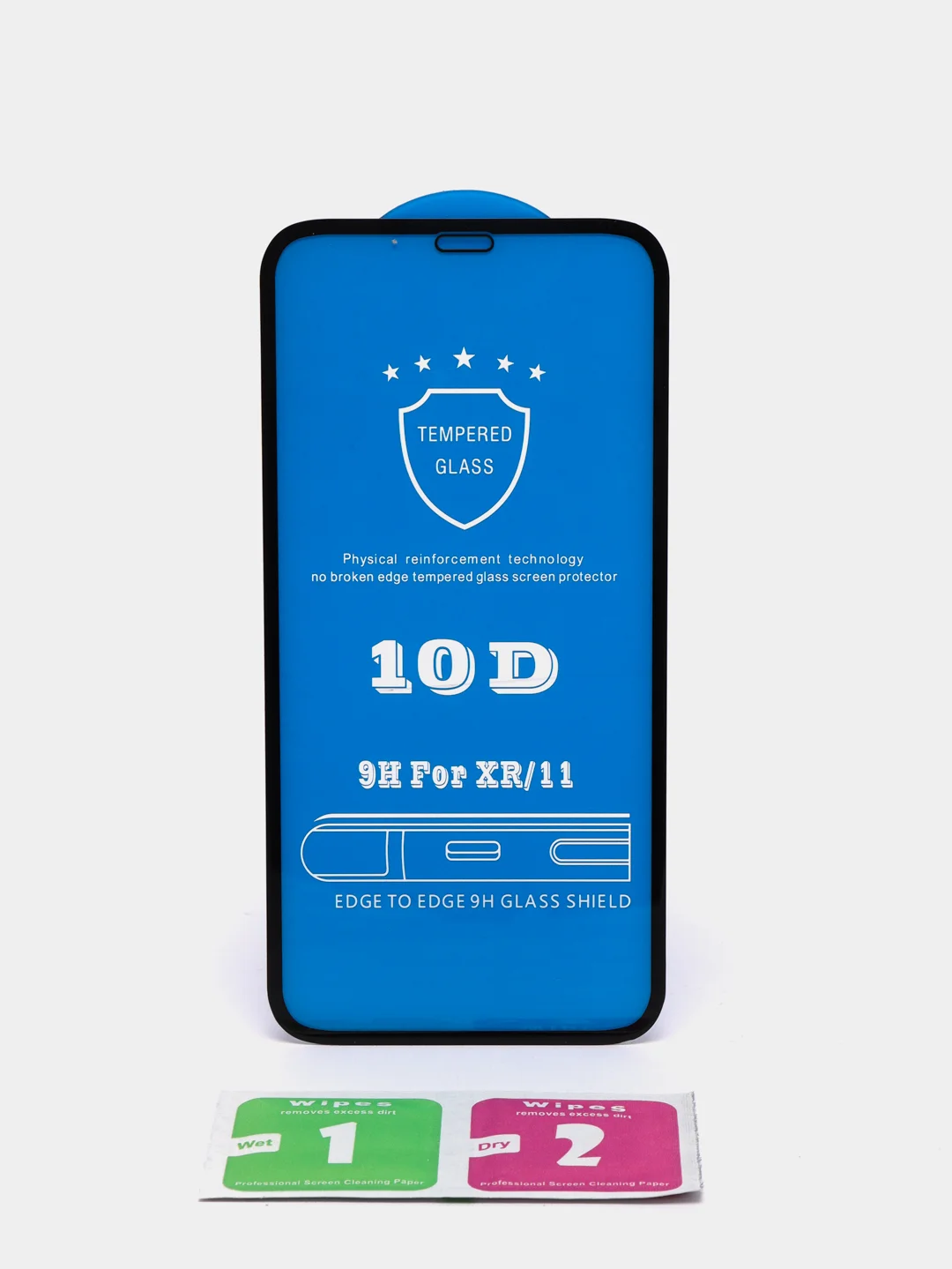 Черный защитное стекло для iPhone (10D)
