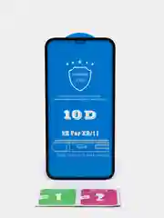 Черный защитное стекло для iPhone (10D)