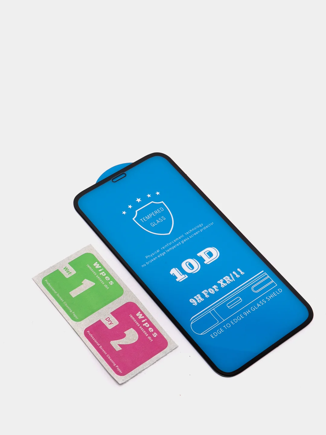 Черный защитное стекло для iPhone (10D)