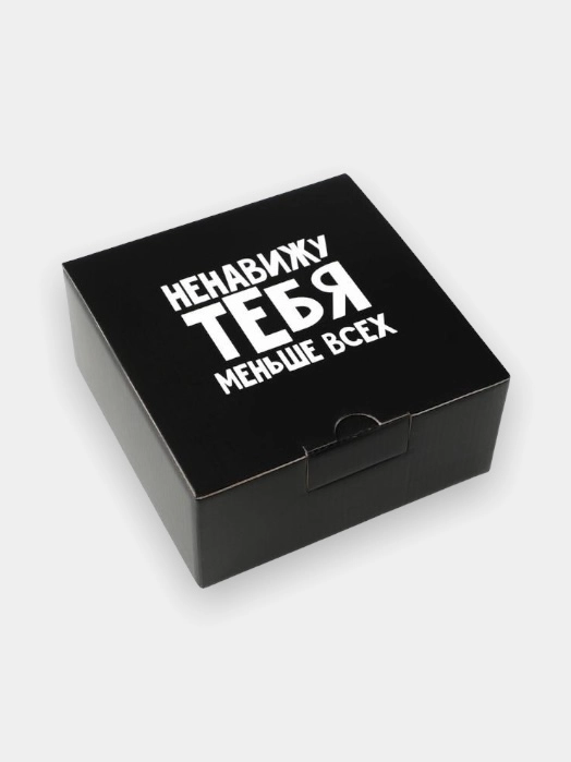 Коробка-пенал "Ненавижу тебя меньше всех", 15 х 15 х 7 см