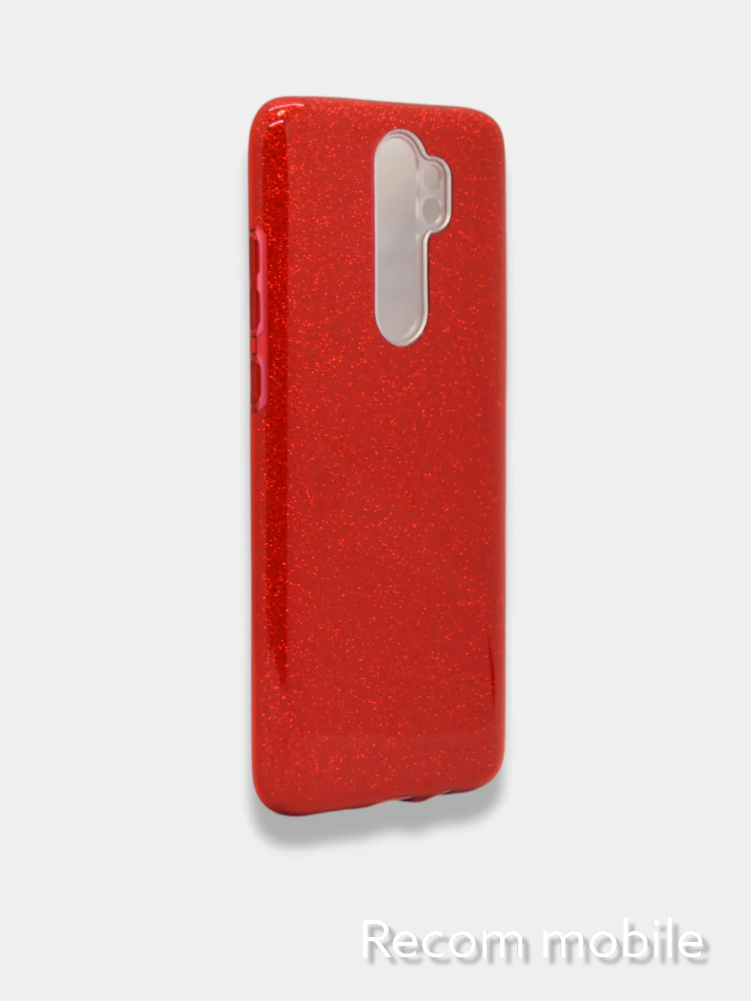 Красный чехол блестящий Xiaomi Redmi Note 8 PRO накладка c блестками Редми Нот 8 ПРО